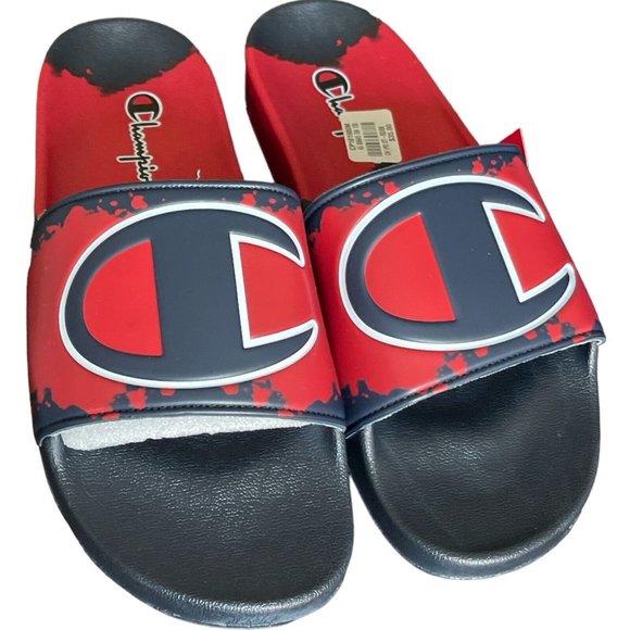 NWT CHAMPION IPO Repeat Royal / Royal Colors Slide Champion IPO Repeat Royal & Black Slides – Beyond Hype  main image 4